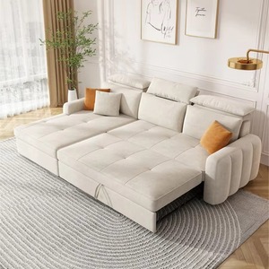 <span class=keywords><strong>Sofá</strong></span> <span class=keywords><strong>Cama</strong></span> Convertible Moderno de Doble Uso con Respaldo, Nuevo, Económico, de Tela Extensible para Sala de Estar - Product Image 3