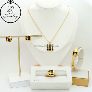 컬러 스톤 인도 Kundan 원래 보석 <span class=keywords><strong>21K</strong></span> 스테인레스 스틸 골드 도금 팔찌 쥬얼리 여성 소녀 선물 세트 - Product Image 2