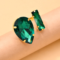 Nouvelle Bague Double Goutte d'Eau Exagérée avec Diamant d'Eau de Haute Qualité, Accessoire Personnalisé pour Femme