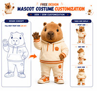Fabricant professionnel de costumes de mascotte sur mesure pour adultes, à partir de dessins, OEM ODM, costume de mascotte Capybara