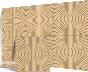 Paneles Acústicos Autoadhesivos Modernos y Ecológicos, 6 Piezas de 60x60cm, Diseño Decorativo con Textura de Madera, Alta Reducción de Ruido, Diseño 3D - Product Image 1