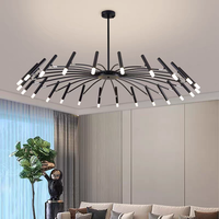 Plafonnier moderne occidental simple pour salon, D180cm, charmant luminaire décoratif de bureau, plafonnier artistique à plusieurs têtes pour la maison
