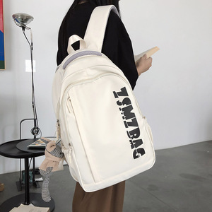 Tsmz Bag Student Backpack 15 Inches Large Capacity Unisex School Education Letter Pattern - Product Image 3