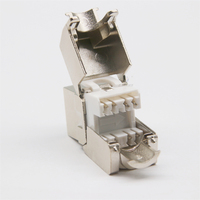 Connecteur RJ45 Cat6 UTP Ethernet 8P8C Modulaire Double Jack IDC Femelle pour Carte PCB, 100 Pièces