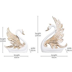 Favor de la boda de arte de la resina artesanía par <span class=keywords><strong>swan</strong></span> regalos ganso estatuilla - Product Image 6