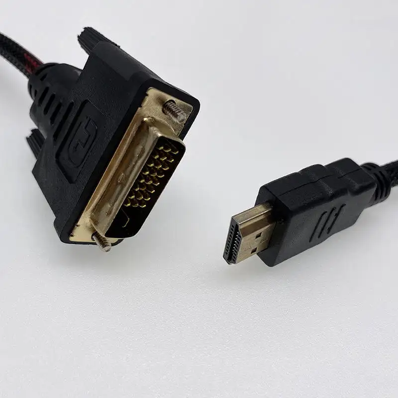 Kabel Multimedia Definisi Tinggi OEM HDMI Ke DVI Kabel Konverter Video HD Per Meter Harga Kabel Aluminium