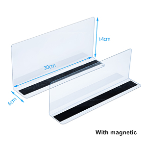 Wholesale PVC L-Shape 6Pcs <b>Plastic</b> <b>Shelf</b> Dividers Magnetic Closet <b>Shelf</b> Organizer Divider Separator Clapboard for Storage - Product Image 2