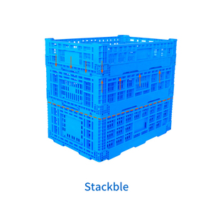 औद्योगिक नेस्टेटिक टर्नओवर बॉक्स प्लास्टिक भंडारण लोजिस्टिक परिवहन चलती कंटेनर के लिए स्टेकयोग्य टोट्स - Product Image 5