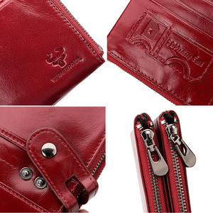 Humerpaul Mujer Teléfono embrague monedero moda señora cremallera tarjetero bolsa niñas dinero clip lujo cuero real mujer cartera - Product Image 5