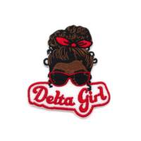 Patch de broderie personnalisé 1913 Delta Sorority Girl Red DST Chenille patchs thermocollants pour vêtements en forme de coeur et de fleur pour chapeaux