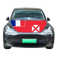 Housses de capot de voiture en gros 120x150cm Wallis et Futuna, résistantes à l'usure et durables, avec drapeau moteur