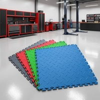 Dalles de sol en PVC Tianfu de 5 mm d'épaisseur, emboîtables, antidérapantes, pour garage, atelier, lavage de voitures, salle de sport