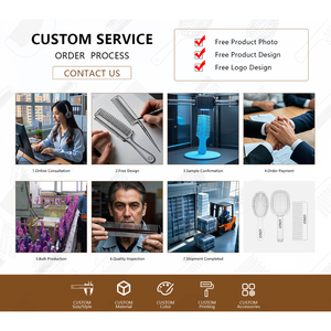 도매 하트 모양의 헤어 브러시 15.5x7.5cm 미니 쿠션 헤어 브러시 멧돼지 + 나일론 강모 휴대용 마사지 헤어 브러시 - Product Image 5