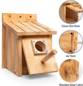 Tự nhiên bên ngoài bằng GỖ CHIM nhà ngoài trời treo Bluebird nhà gỗ làm bằng tay chim làm tổ - Product Image 3