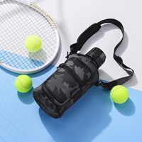 Grande gourde de sport avec marqueur de temps, bouteille d'eau motivante de 74 oz avec étui, bouteille d'eau de 2,2 L (demi-gallon) avec étui