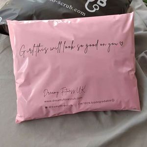 Custom Printed Color Self Adhesive Seal <b>Polybag</b> Postage Mailing Shipping Black Mailing Bag pink Poly Mailers - Product Image 1