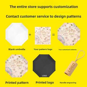 Haru-Parasol haut de gamme anti-UV pour femmes, parasol en polyester à double usage personnalisable avec impression de logo, entièrement automatique - Product Image 5