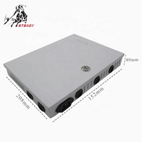 Kabinet catu daya terpusat 18 cara 12V 20A catu daya kotak Model ekonomis CCTV