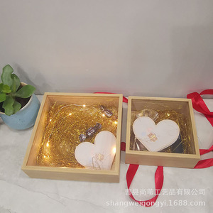 Caja de bambú rectangular de 6 pulgadas de alto con tapa de vidrio, caja de regalo hecha a mano para almacenamiento de artesanías - Product Image 2