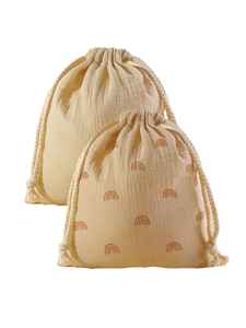 2 buah tas penyimpanan ibu katun kantung popok handuk bayi serut bayi Harga wajar pengatur tas popok kereta bayi - Product Image 6