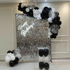 Décorations <span class=keywords><strong>de</strong></span> mariage scintillantes à paillettes dorées Panneau <span class=keywords><strong>de</strong></span> toile <span class=keywords><strong>de</strong></span> fond mural Publicité Superbe miroir étincelant Carré Shimmer Wall - Product Image 5
