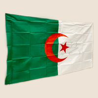 Drapeau Algérien 3x5 pieds en Polyester Anti-décoloration pour Événements, Fêtes et Jour Nationnel - Vente en Gros