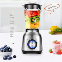 Pengolah Makanan Multifungsi Elektrik Rumah Tangga, Blender Kecepatan Tinggi, Penggiling Daging, Ekstraktor Jus Segar, Stainless Steel
