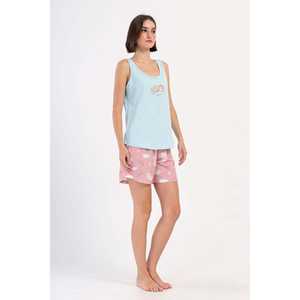 Pyjama confortable pour femme avec jupe large et haut de costume ovale - Product Image 2