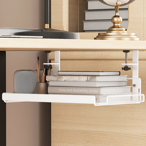 Organizador de Oficina, Cesta de Almacenamiento Debajo del Escritorio, Tipo Rectangular para Montar en la Pared, Sin Necesidad de Perforación, Accesorio para Gestión de Cables - Product Image 2