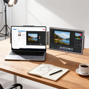 Moniteur <span class=keywords><strong>Portable</strong></span> de Jeu 14 Pouces, Écran Extenseur Fin FHD pour Ordinateur <span class=keywords><strong>Portable</strong></span> Type-C, Moniteur <span class=keywords><strong>Portable</strong></span> de Voyage - Product Image 1