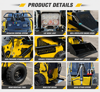Mini-chargeuse compacte certifiée EPA, personnalisable, avec moteur B&S pour travaux agricoles, garantie de 2 ans