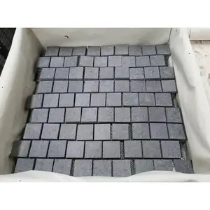 Meilleure qualité Grenite Revêtement de sol Pavage Cube Allée Carrelage extérieur Pavés Granit Pierre naturelle