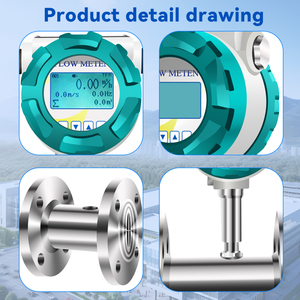 Te koop vloeibare gasturbine flowmeter DC 24V turbine flowmeter stoom flowmeter SS304/SS316 - Product Image 3