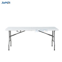 Petite table pliante en plastique, design pour événements en plein air, table rectangulaire pour repas, meubles de mariage, plateau de table réglable