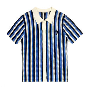 2024 nuova moda maglieria Custom Logo Oem & Odm Open <span class=keywords><strong>Polo</strong></span> scollo a V maniche corte maglia maglia maglia maglia <span class=keywords><strong>Polo</strong></span> T Shirt <span class=keywords><strong>Pullover</strong></span> - Product Image 1