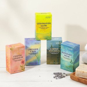 Có thể tái chế giấy kraft Hộp xà phòng tùy chỉnh thiết kế cho Handmade xà phòng hữu cơ 6 gói UV trắng <span class=keywords><strong>in</strong></span> bao bì nhà máy giá - Product Image 2