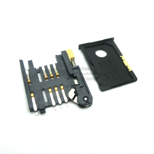 SIM Card Holder KF-016 Slot 6+2P Drawer Type a Card SIM900A Card Holder Pull-out IC Seat GPS Self-eject Type