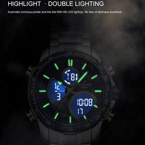 Watch Men NAVIFORCE NF9182 Brand Stainless Steel Band Waterproof Quartz Wristwatch Big Sports Chronograph <b>Clock</b> Watches - Product Image 5