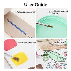 <span class=keywords><strong>Livre</strong></span> de coloriage et de dessin pour enfants avec papier aquarelle et peinture à emporter soi-même pour les jeunes étudiants en art - Cadeau - Product Image 4