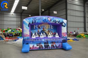 Stand de tir gonflable interactif sur le thème des jeux de bataille, stand de lancer de carnaval, jeu de défi sportif gonflable pour location événementielle - Product Image 4