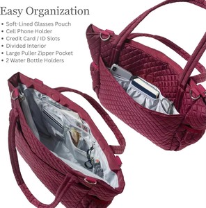 Bolsa de Mano Acolchada Hecha a Mano, Duradera y Elegante, con Compartimento Aislado Grande para Caminantes - Product Image 3