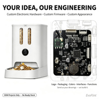 Desain PCBA Perangkat Pengatur Makanan Hewan Peliharaan Otomatis dengan Kamera, Firmware, Tata Letak PCB, Skema, Kontrol Aplikasi, dan Solusi Turnkey