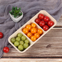 Boîte alimentaire rectangulaire biodégradable en bagasse, conteneur jetable en pulpe de canne à sucre pour plats à emporter et restaurants
