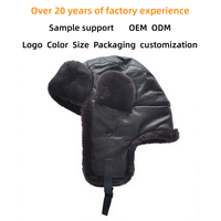 Sombrero de Aviador de Piel de Oveja Auténtica para Invierno, Cuero de Doble Cara, para Hombre y Mujer, Venta al Por Mayor Directa de Fábrica, con Soporte para Muestras