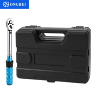 Voreinstellbarer Drehmomentschlüssel 1/4" 2-24N.m Set Bidirektionaler Ratschenkopf mit Steckschlüssel- und Bit-Kit Reparatur-Handwerkzeugkasten