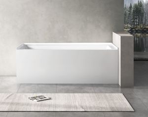 Baignoire de luxe pour adultes 3 jupes latérales Salle de douche en acrylique blanc Baignoire intérieure en <span class=keywords><strong>grand</strong></span> angle - Product Image 2