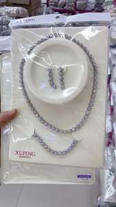 A01 xuping Fashion Copper Drop Earring Huggie <strong>Costume</strong> Jewellery Set - Product Image 3