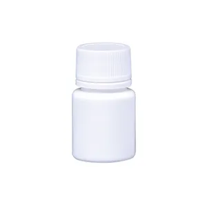 White plastic HDPE bottle medIcine with cap from 10ml-100ml