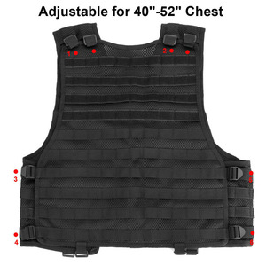 Custom Black Molle Tactical <span class=keywords><strong>Vest</strong></span> Voor Outdoor Training Beveiliging En Persoonlijke Defensie-Uitrusting Fabriek Ontworpen - Product Image 3