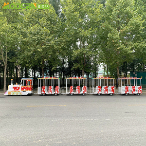 Tren Turístico de Diseño Innovador para Centros Comerciales, Parques Temáticos, Parques de Diversiones, Ferias y Carnavales, Tren sin Rieles con Forma de Hongo Rojo en Venta - Product Image 2